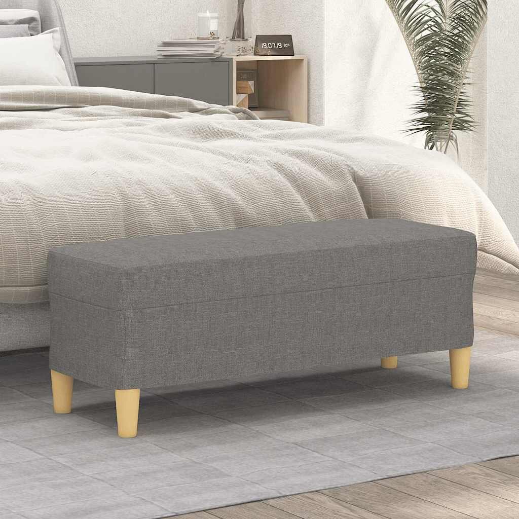 vidaXL Пейка тъмносива 100x35x41 см плат