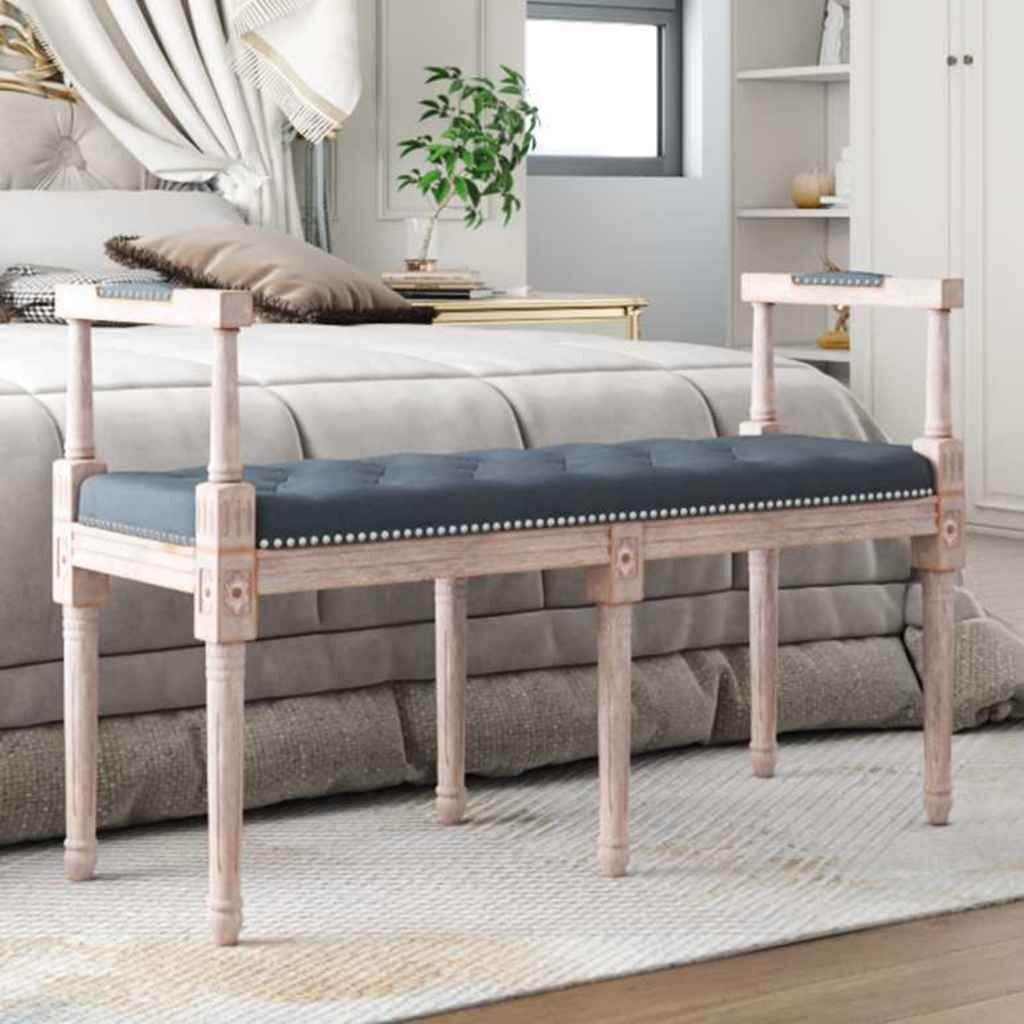 vidaXL Пейка тъмносива 110x40x70 см кадифе