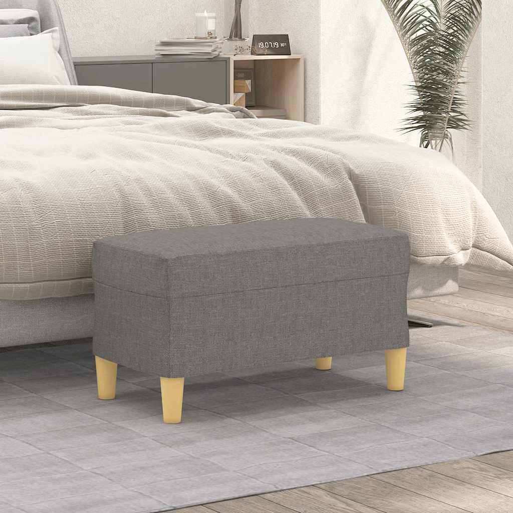 vidaXL Пейка тъмносива 70x35x41 см плат
