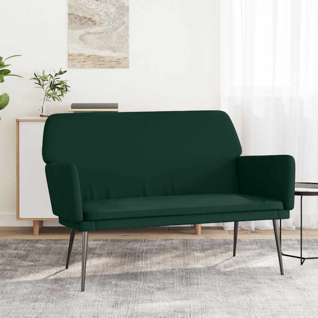 vidaXL Пейка тъмнозелена 108x79x79 см кадифе