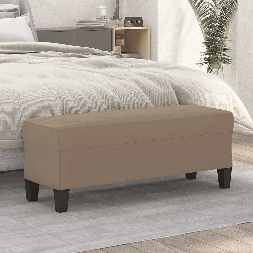 vidaXL Пейка таупе 100x35x41 см микрофибърен плат