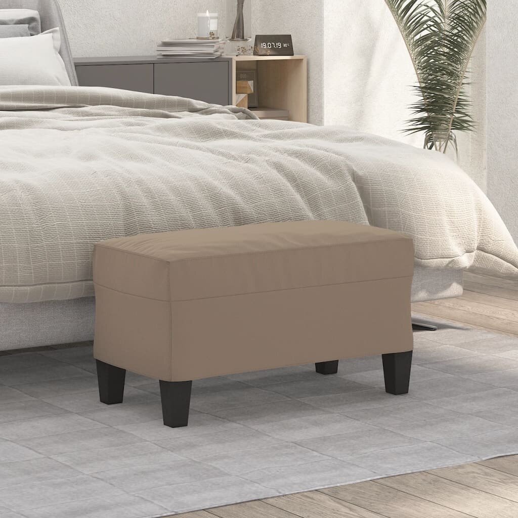 vidaXL Пейка таупе 70x35x41 см микрофибърен плат