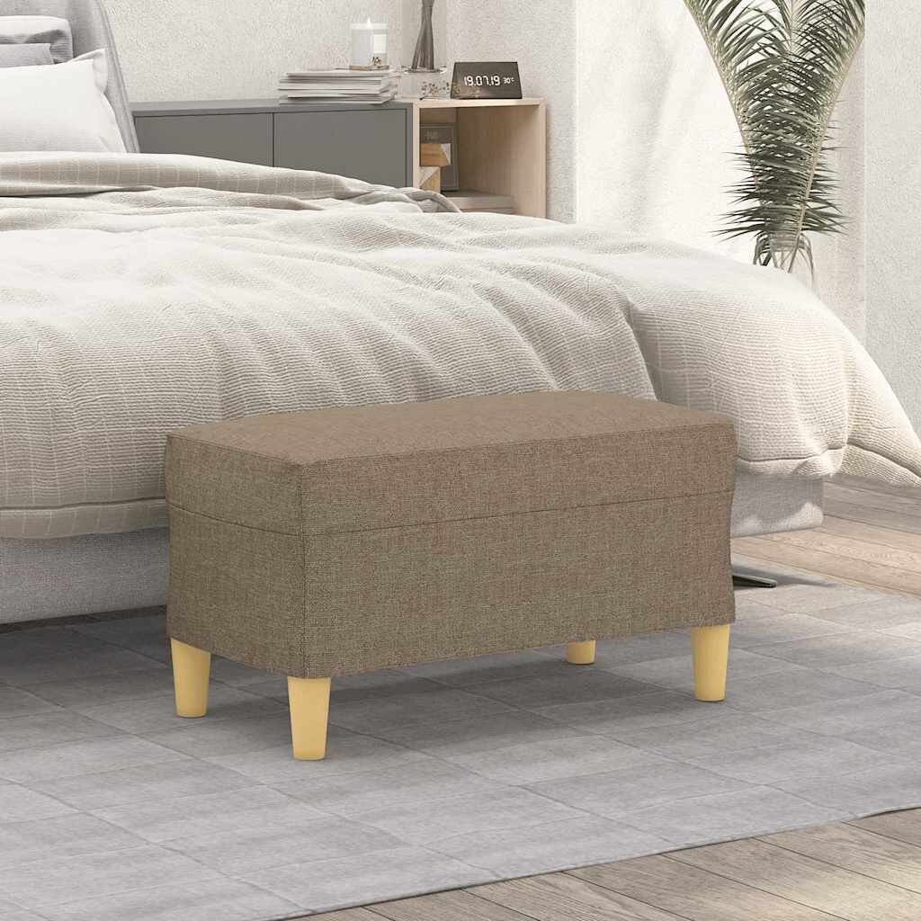 vidaXL Пейка Таупе 70x35x41 см плат