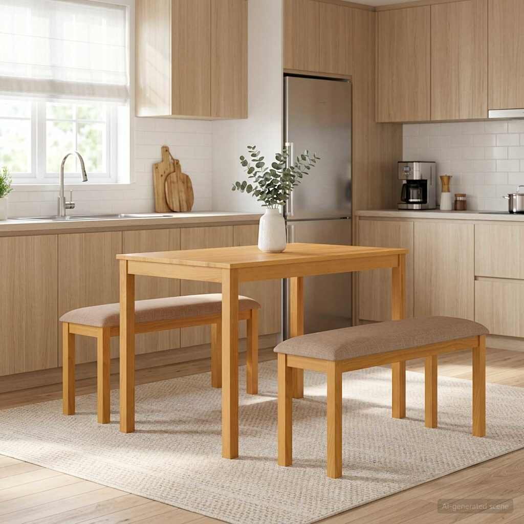 vidaXL Пейка за хранене 95 x 32 x 45 см Масивен дъб Сиво