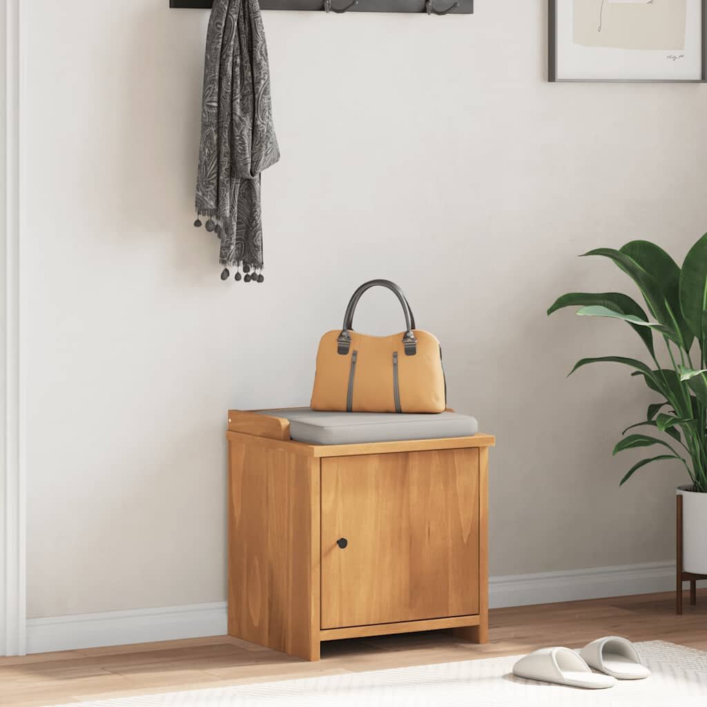 vidaXL Пейка за коридор SANDNES 45x40x50 см масивна дървесина бор