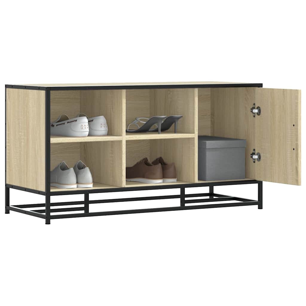 vidaXL Пейка за обувки Sonoma Oak 100x40x535 cm Инженерна дървесина
