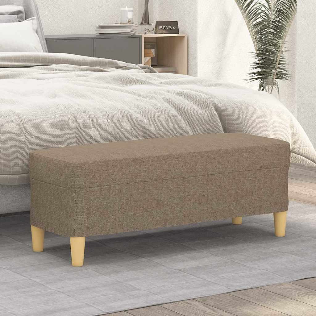 vidaXL ПейкаТаупе 100x35x41 см плат