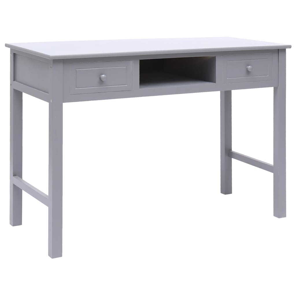 vidaXL Писалище сиво 110x45x76 см дърво