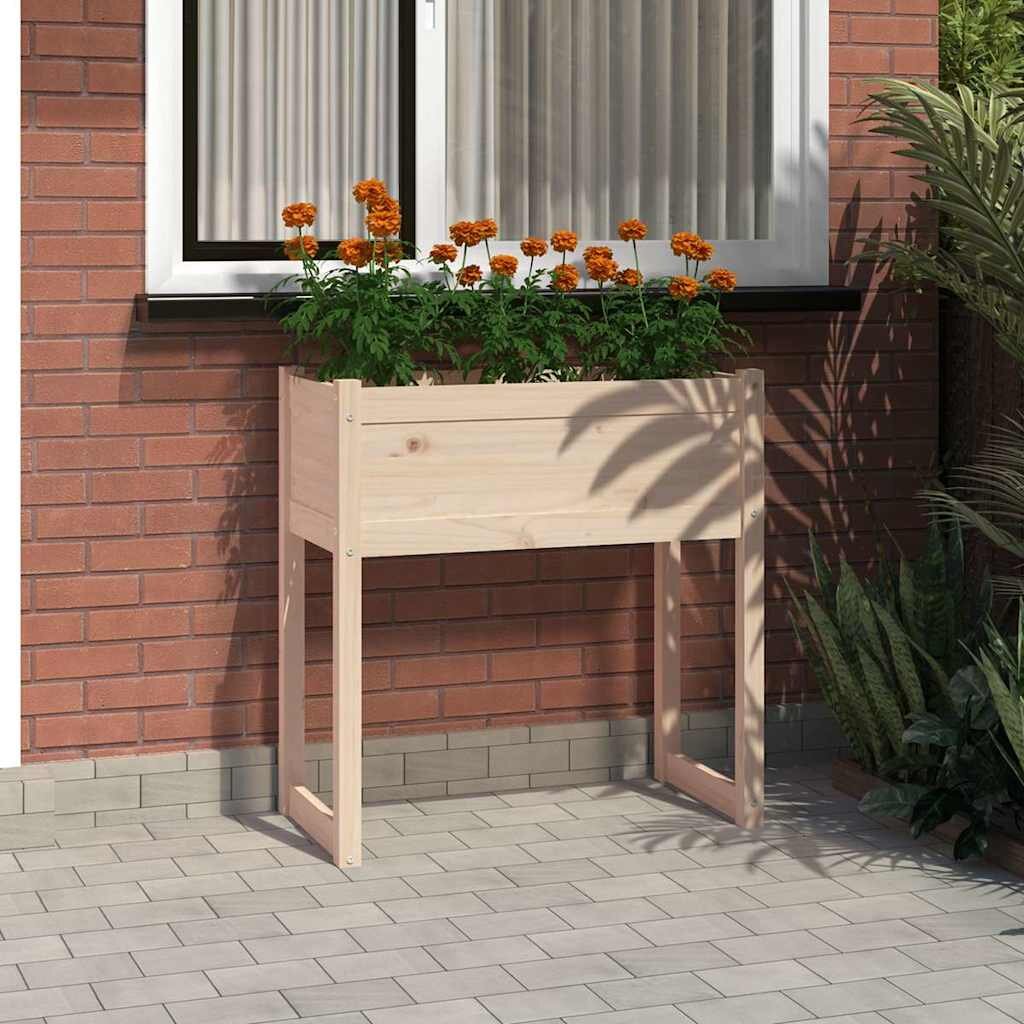 vidaXL Плантер 78x40x81 см борово дърво масив