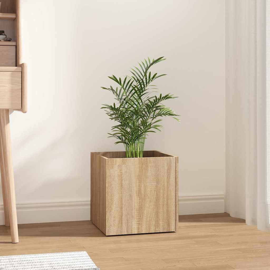 vidaXL Плантерна кутия дъб сонома 40x40x40 см инженерно дърво