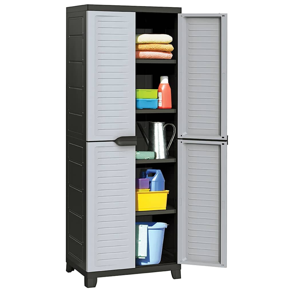 vidaXL Пластмасов шкаф 65x45x181 см