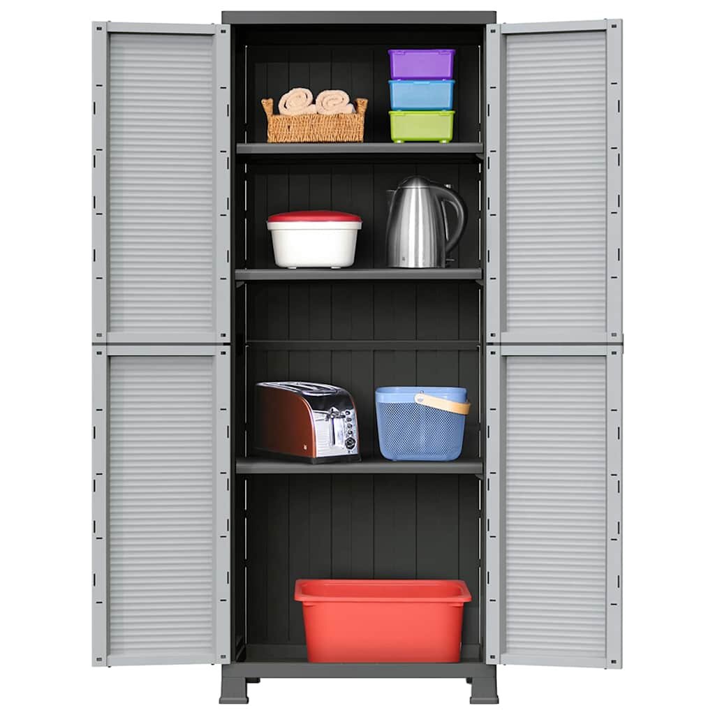 vidaXL Пластмасов шкаф 68x39x1715 см