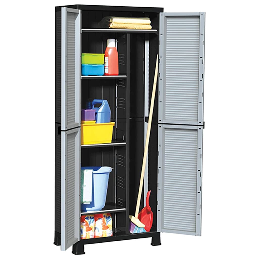 vidaXL Пластмасов шкаф 68x39x1715 см