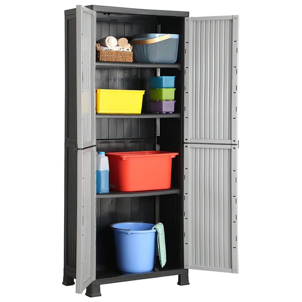vidaXL Пластмасов шкаф 68x39x1715 см