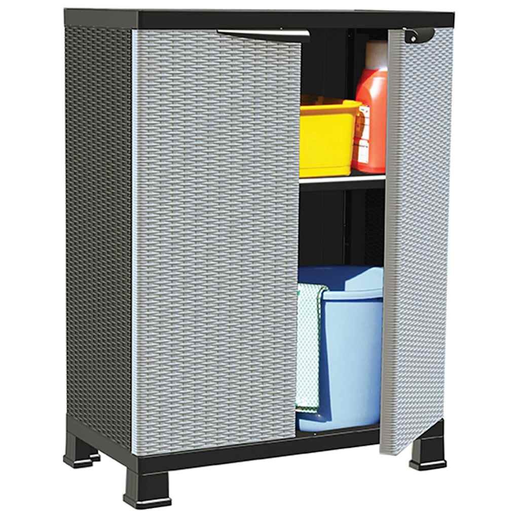 vidaXL Пластмасов шкаф 68x39x92 см ратанов дизайн