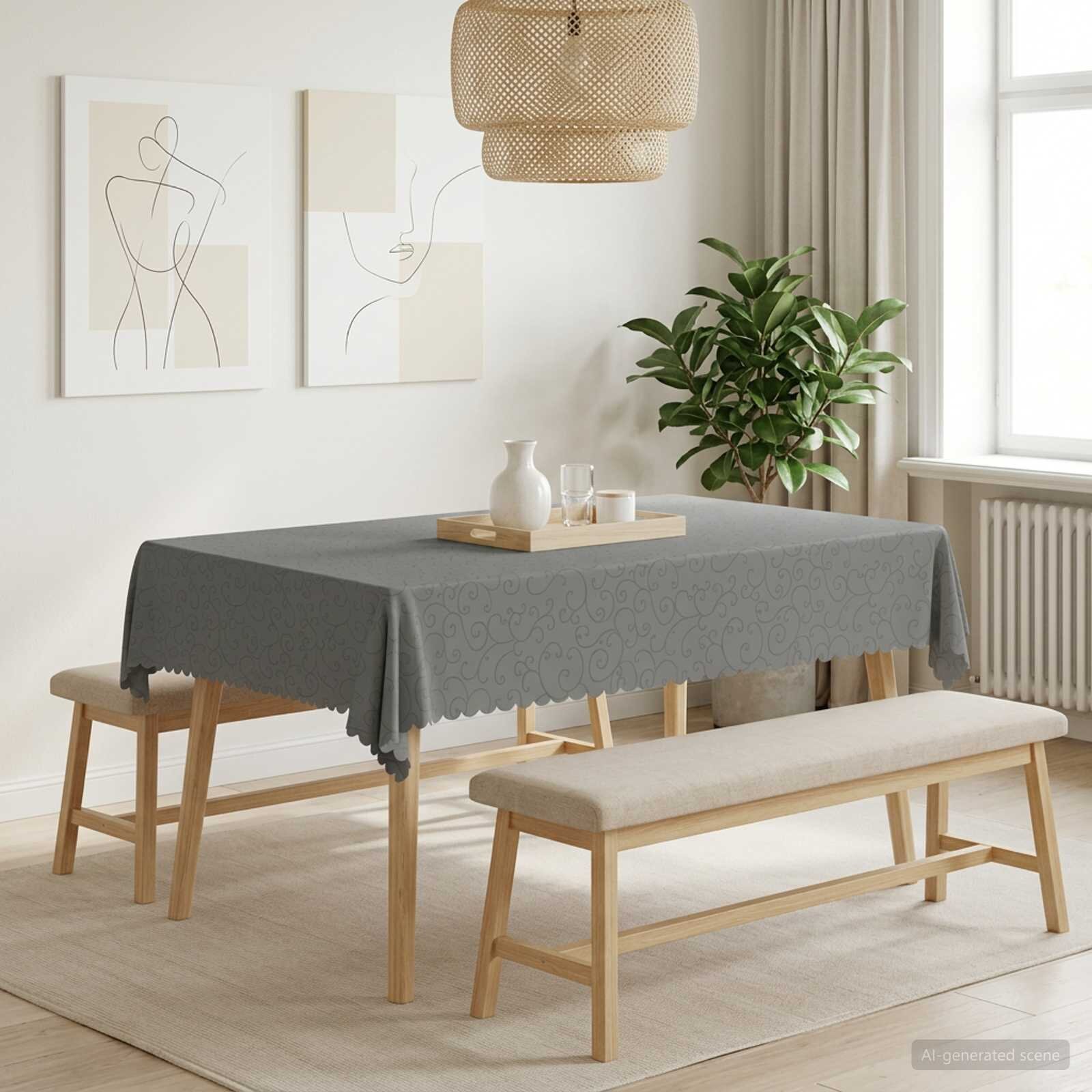 vidaXL Плат за маса 5 бр. Правоъгълна Светлосиво 140 x 160 cm