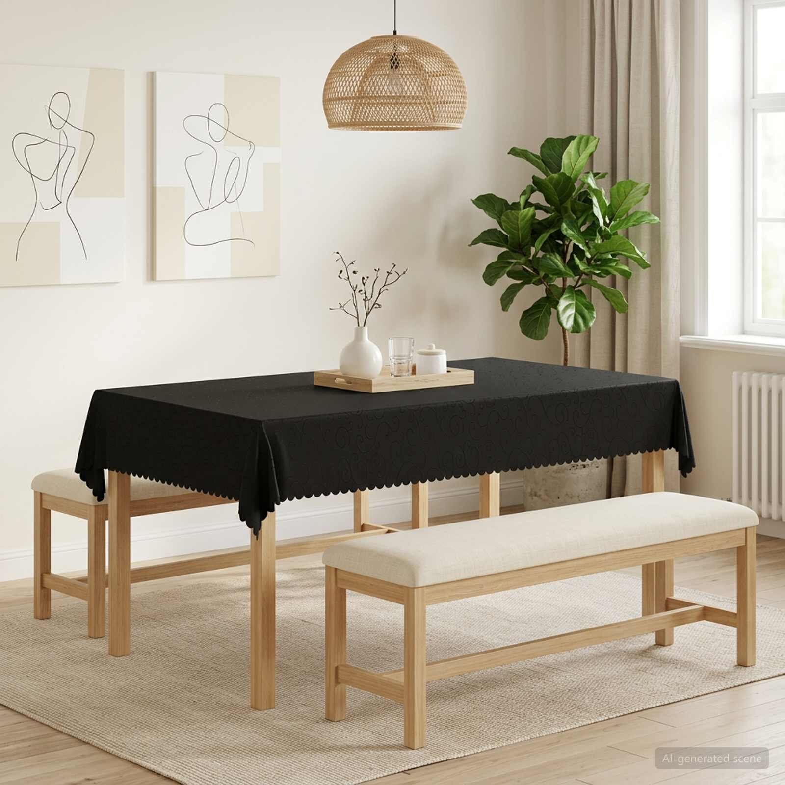 vidaXL Плат за маса 5 бр. Правоъгълна Тъмносиво 140 x 220 cm