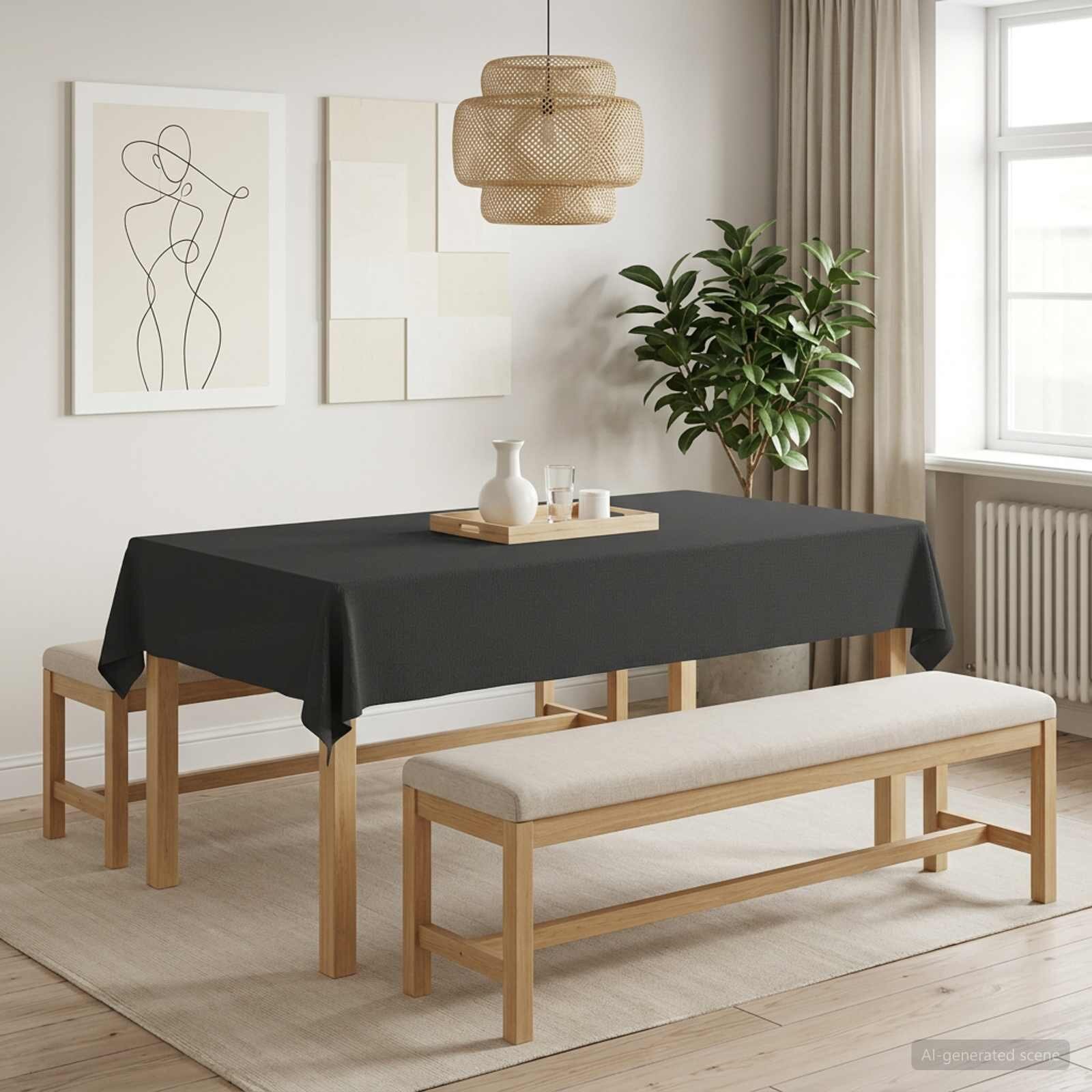 vidaXL Плат за маса 5 бр. Правоъгълна Тъмносиво 140 x 260 cm