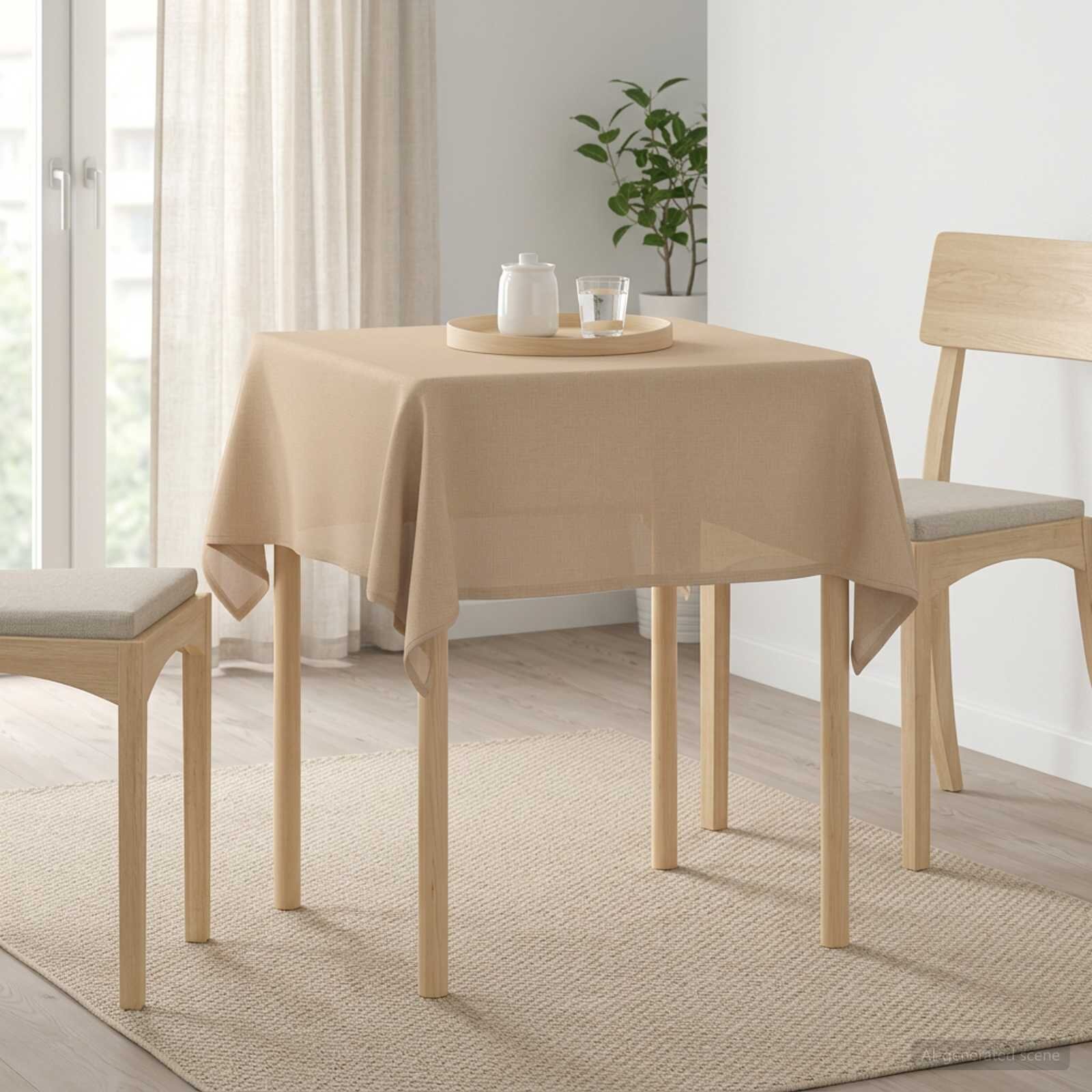 vidaXL Плат за маса Квадратна Бежово 90 x 90 cm