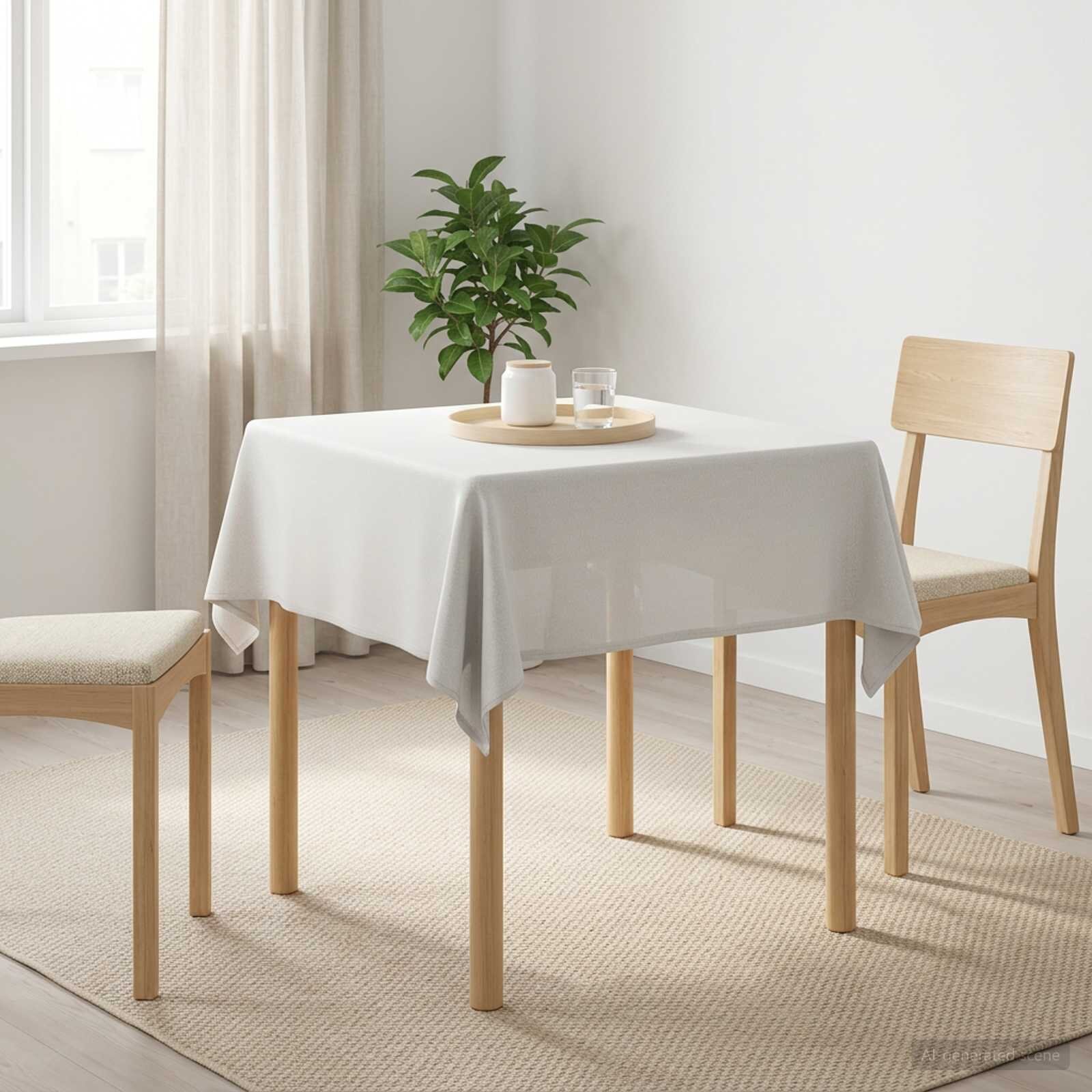 vidaXL Плат за маса Квадратна Бяло 90 x 90 cm