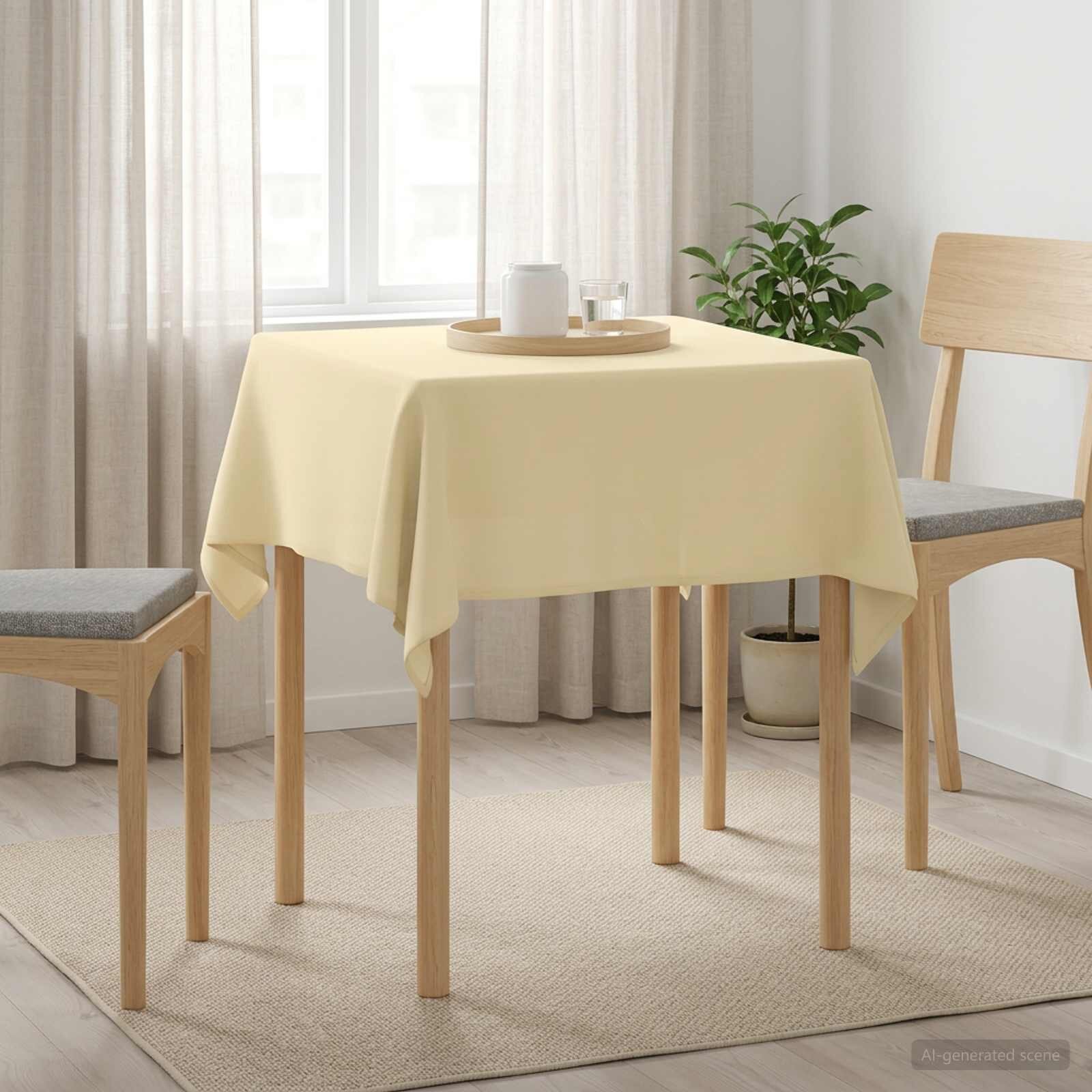 vidaXL Плат за маса Квадратна Кремавобяло 90 x 90 cm Полиестер