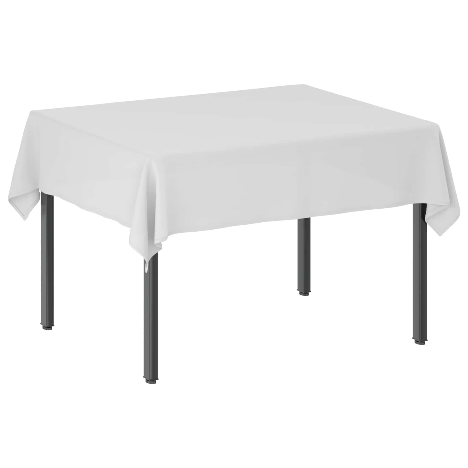 vidaXL Плат за маса Правоъгълна Бяло 140 x 160 cm Полиестер