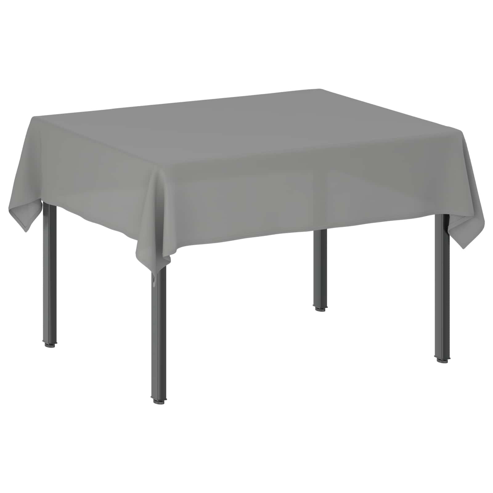 vidaXL Плат за маса Правоъгълна Светлосиво 140 x 160 cm Полиестер