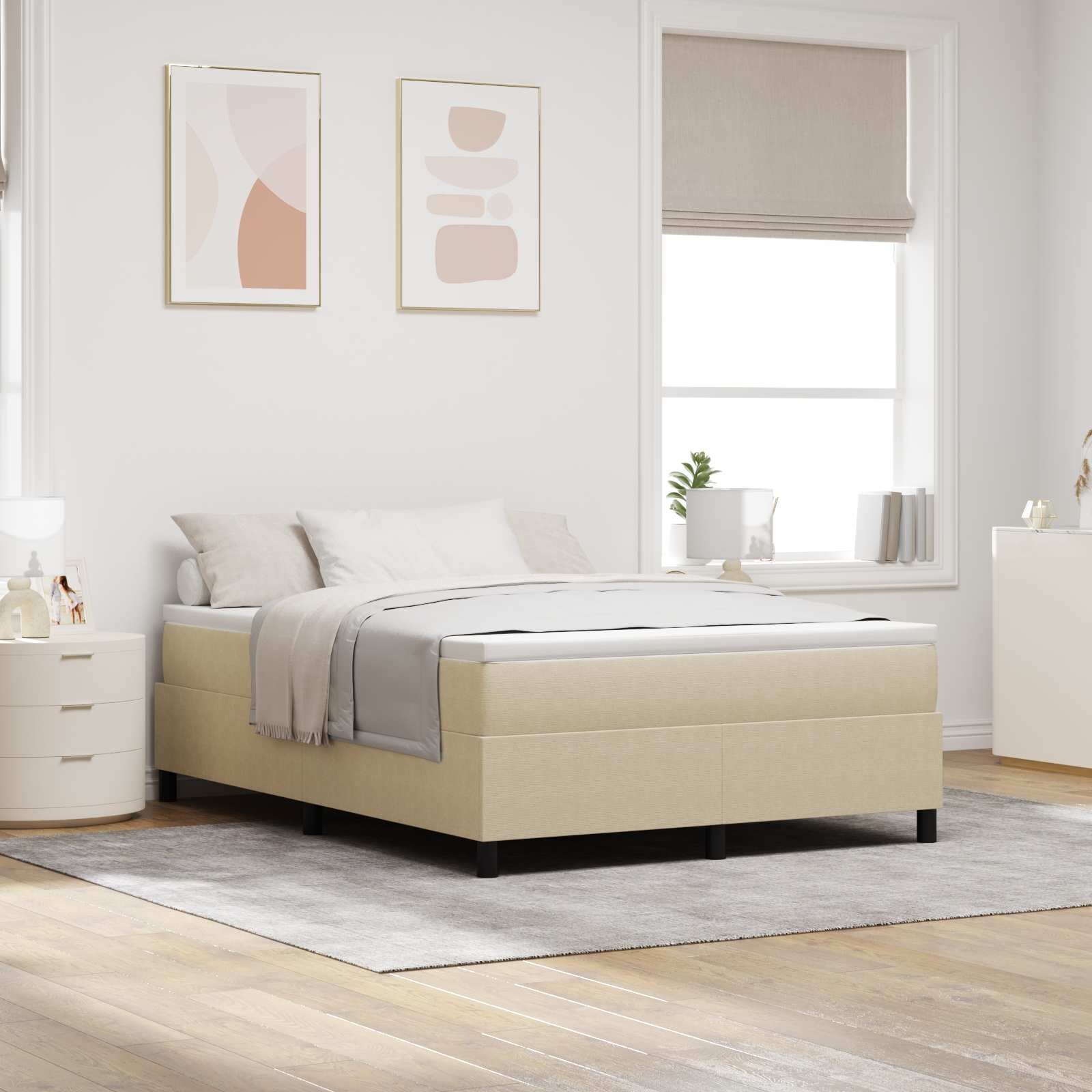 vidaXL Платформено легло Сивозелен 160 x 200 cm Кордюрова тъкан