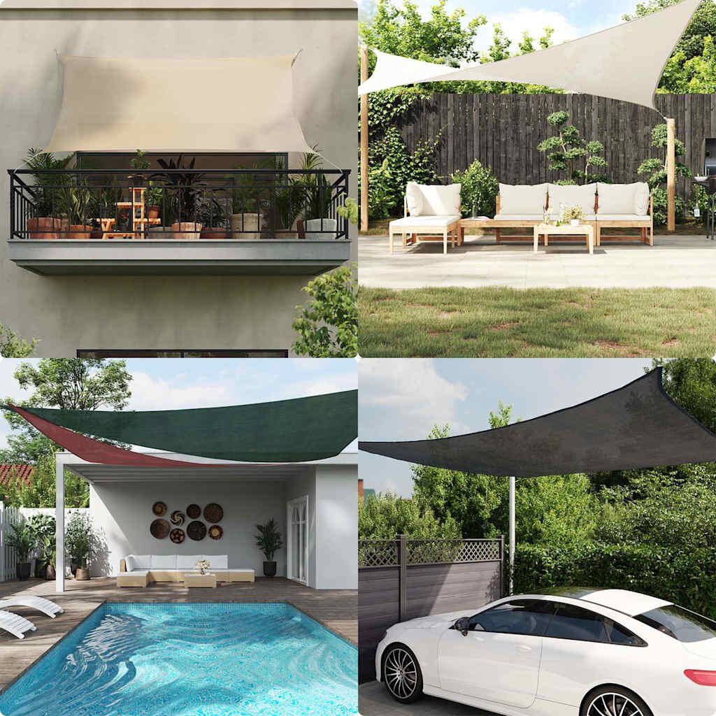 vidaXL Платно-сенник 160 г/м² бежово 25x25x35 м HDPE