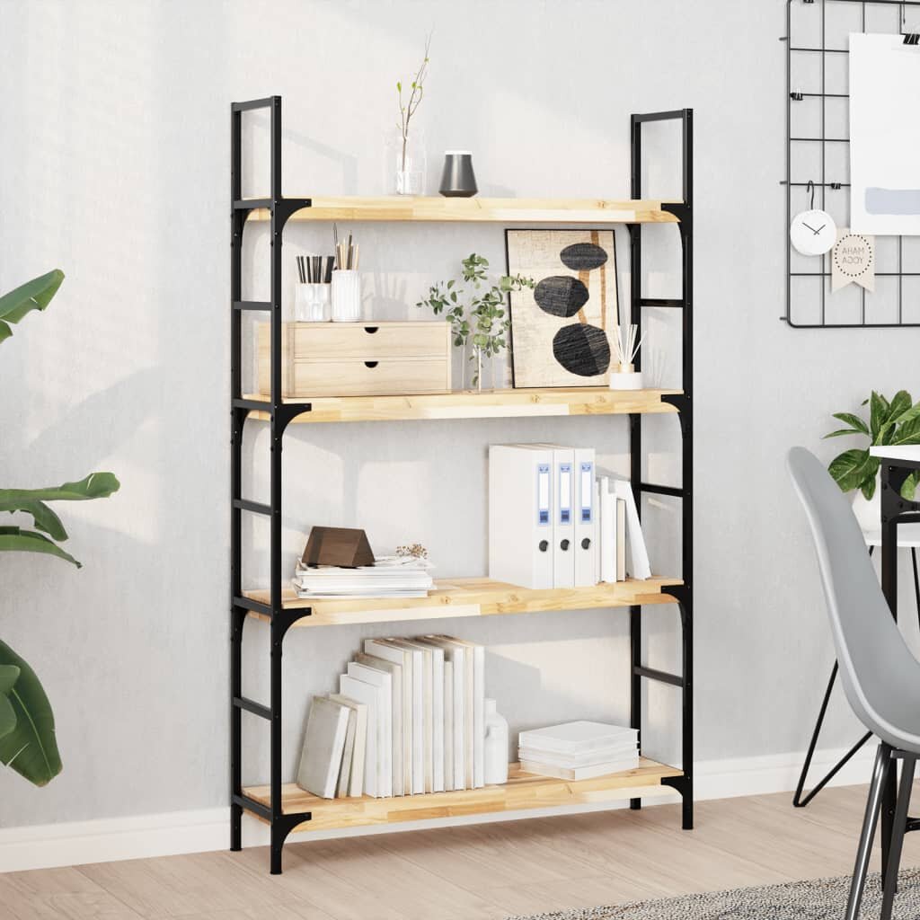 vidaXL Плаващи рафтове 3 бр. 100x20x4 см необработена масивна дървесина акация