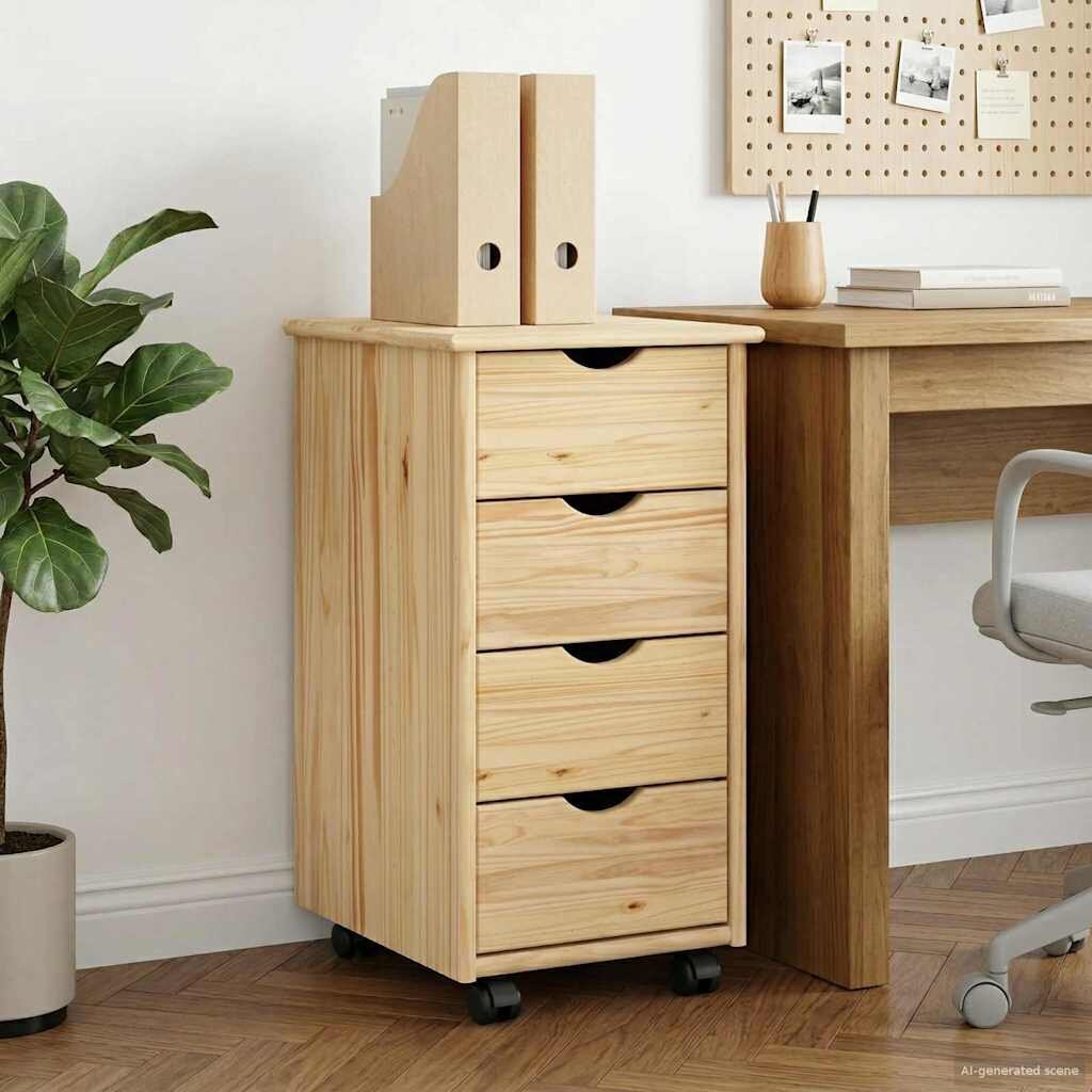 vidaXL Плъзгащ кабинет 34 x 39 x 655 cm Солиден бор Кафяво