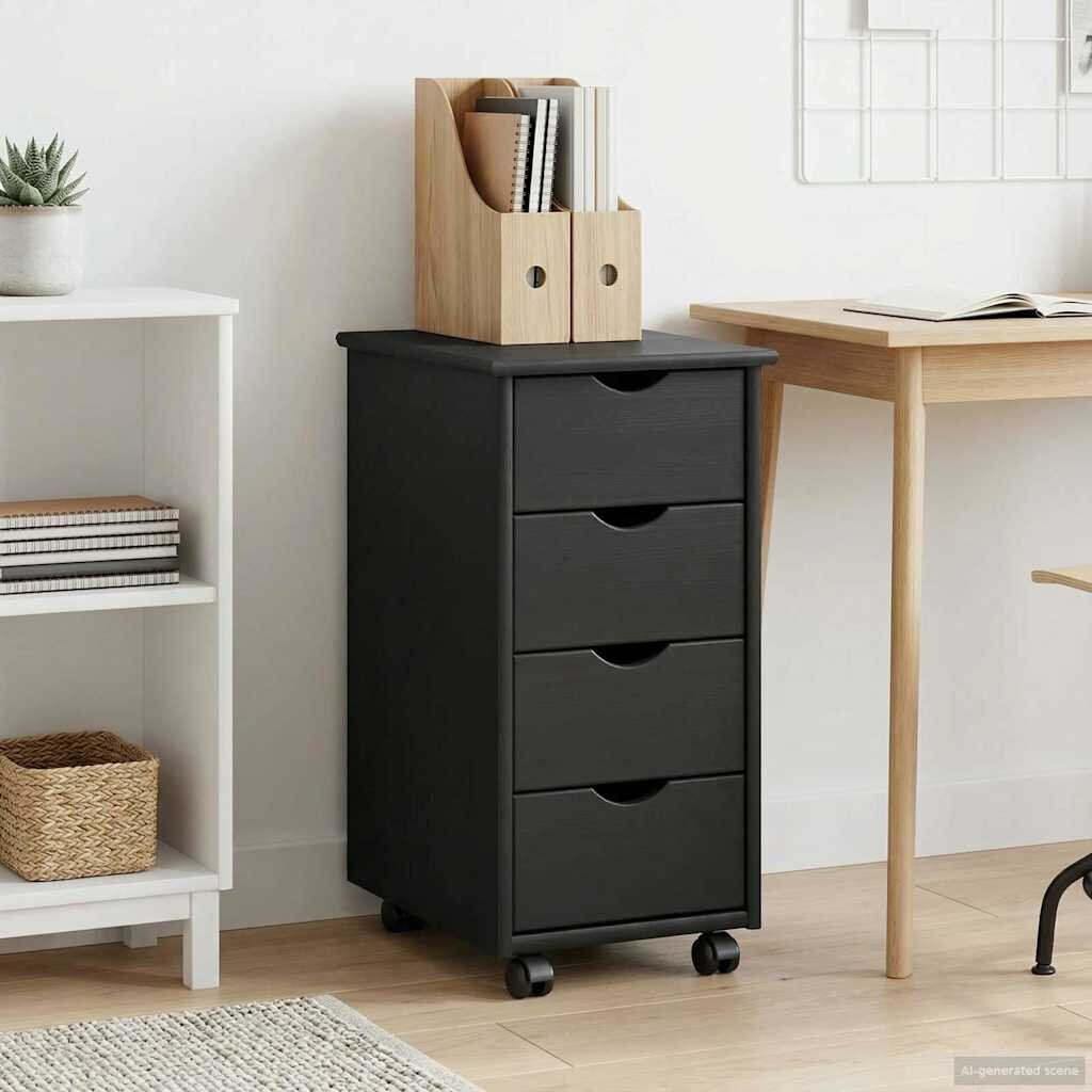 vidaXL Плъзгащ кабинет 34 x 39 x 655 cm Солиден бор Сив