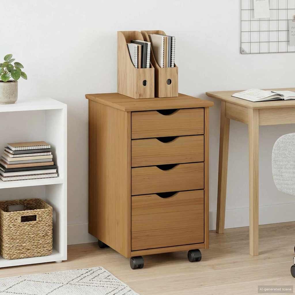 vidaXL Плъзгащ кабинет MOSS Кехлибарен 34 x 39 x 56 см