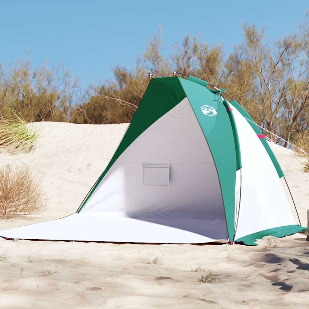 vidaXL Плажна палатка морско зелено 268x223x125 см 185T полиестер