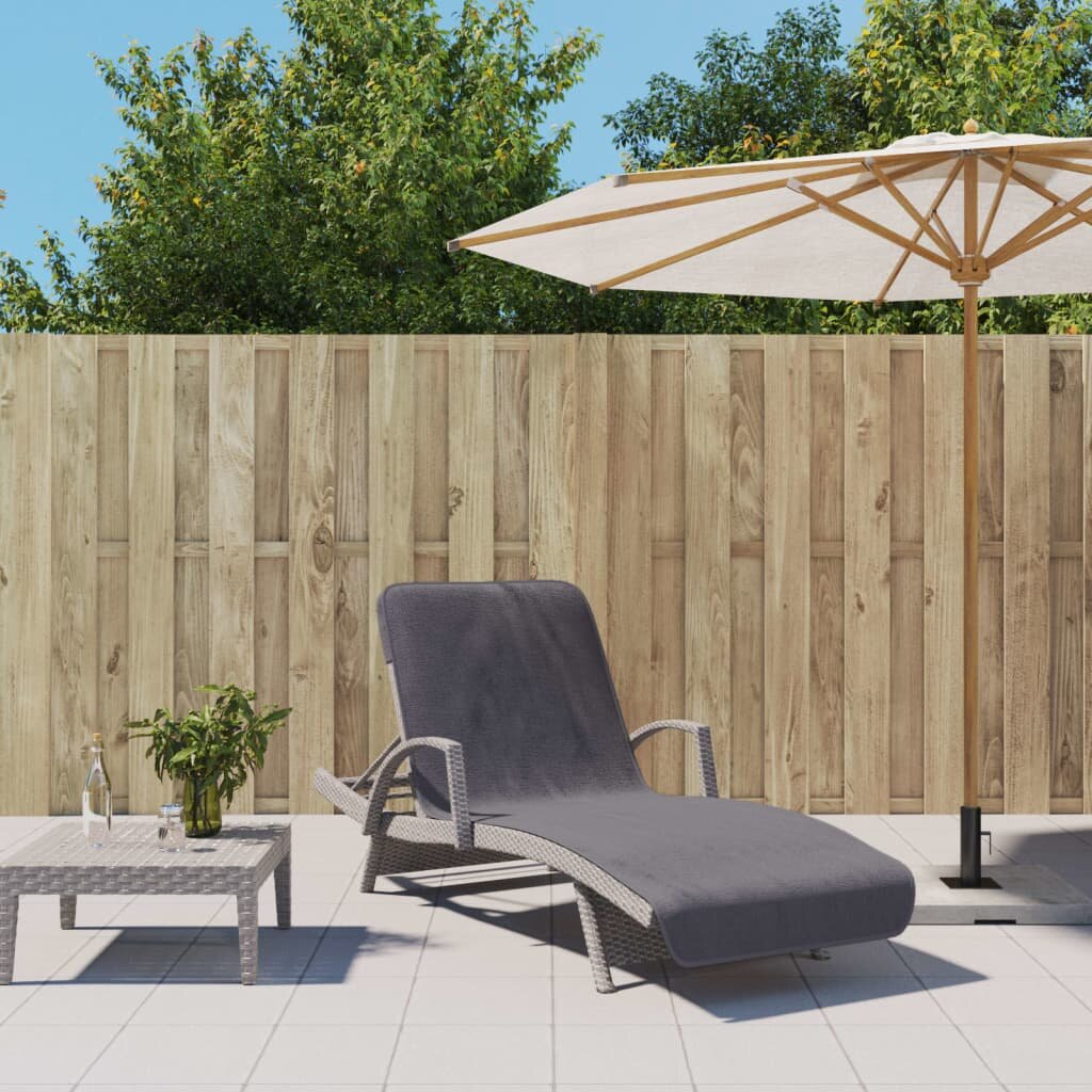 vidaXL Плажни кърпи 2 бр антрацит 75x200 см текстил 400 GSM