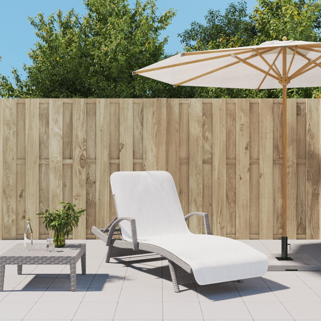 vidaXL Плажни кърпи 2 бр бели 75x200 см текстил 400 GSM