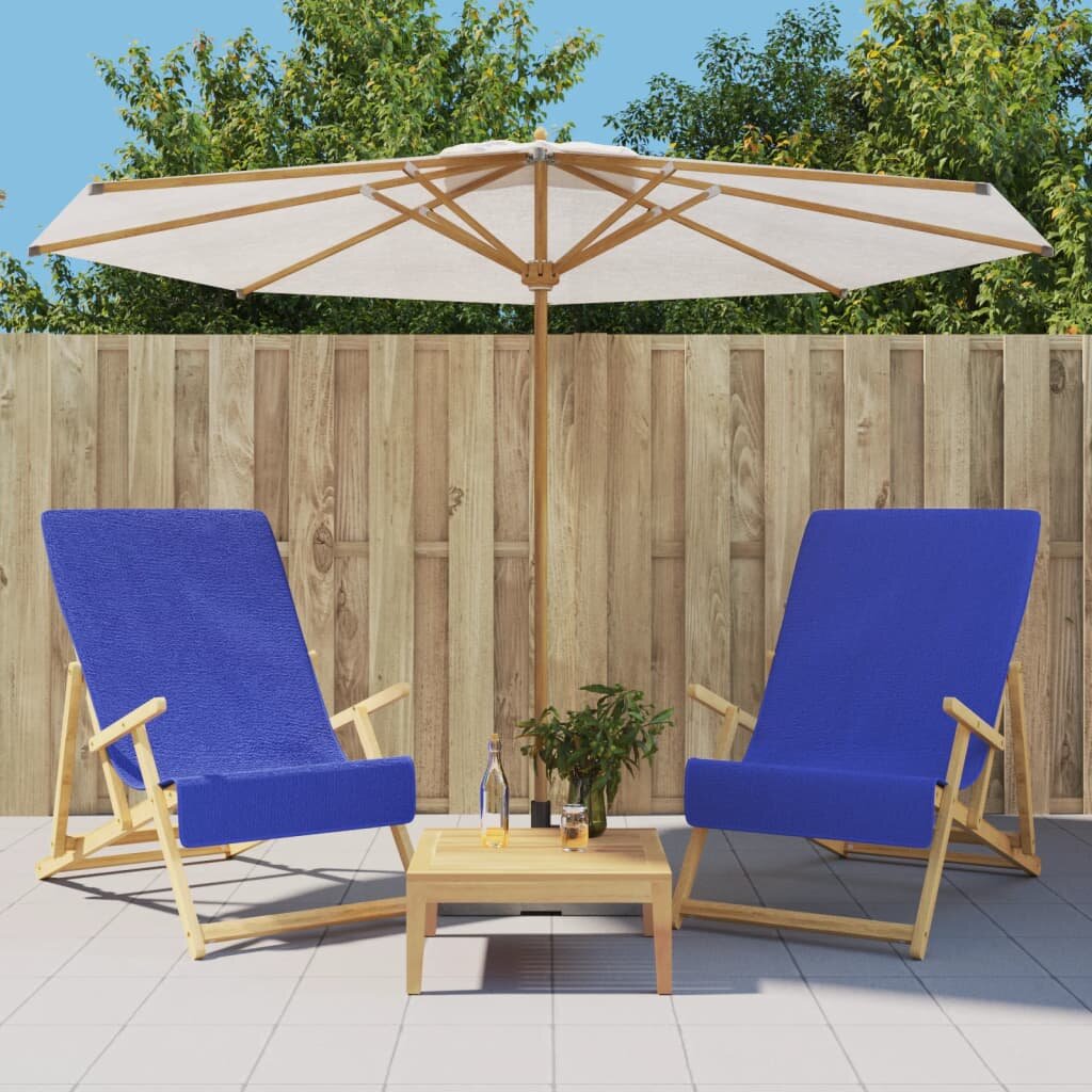 vidaXL Плажни кърпи 2 бр кралско сини 60x135 см текстил 400 GSM