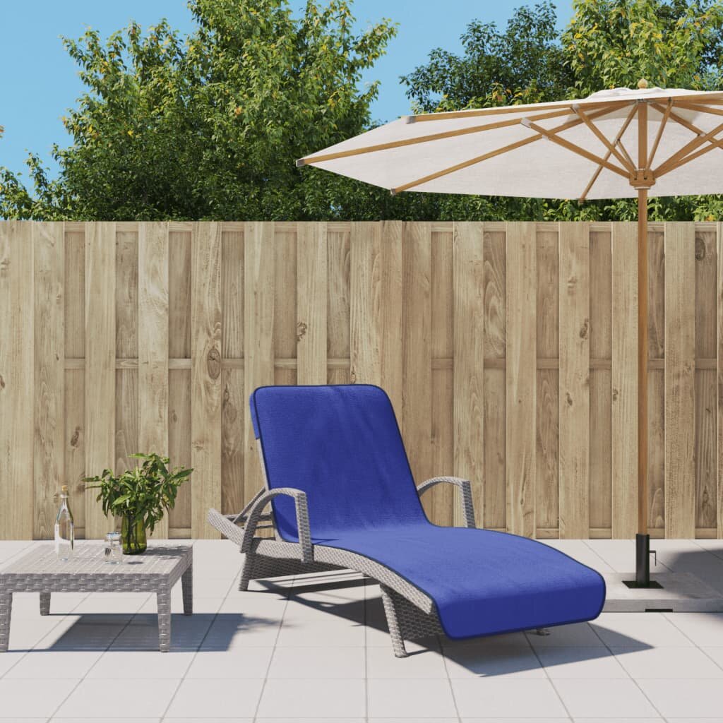 vidaXL Плажни кърпи 2 бр кралско сини 75x200 см текстил 400 GSM