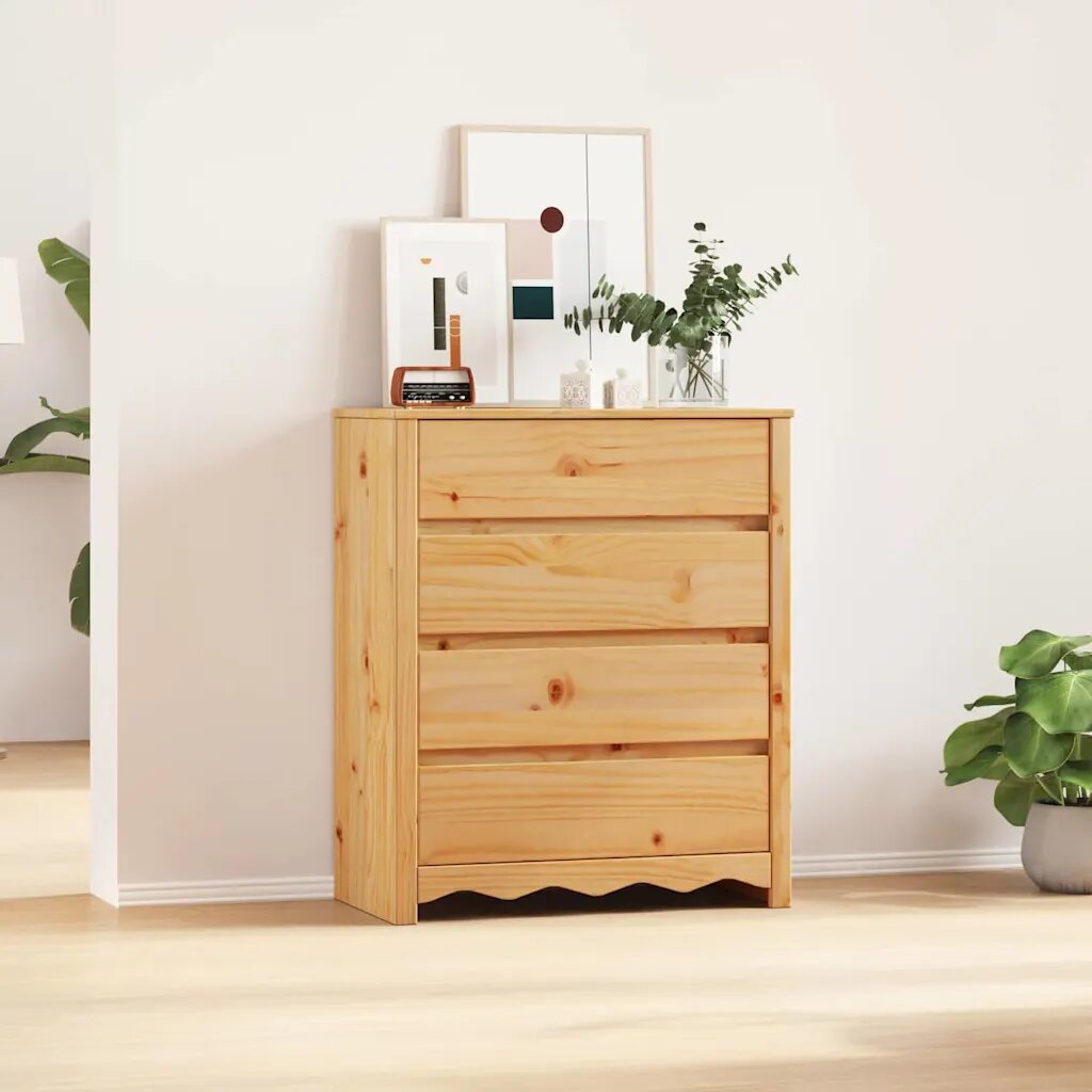 vidaXL Плика Drammen Дъб 765 x 40 x 91 см Масивна борова дървесина