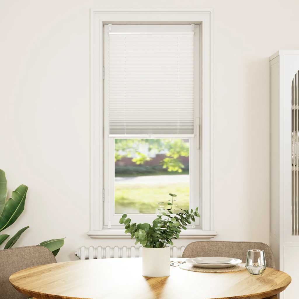 vidaXL Плисирана щора 40x125см бяла