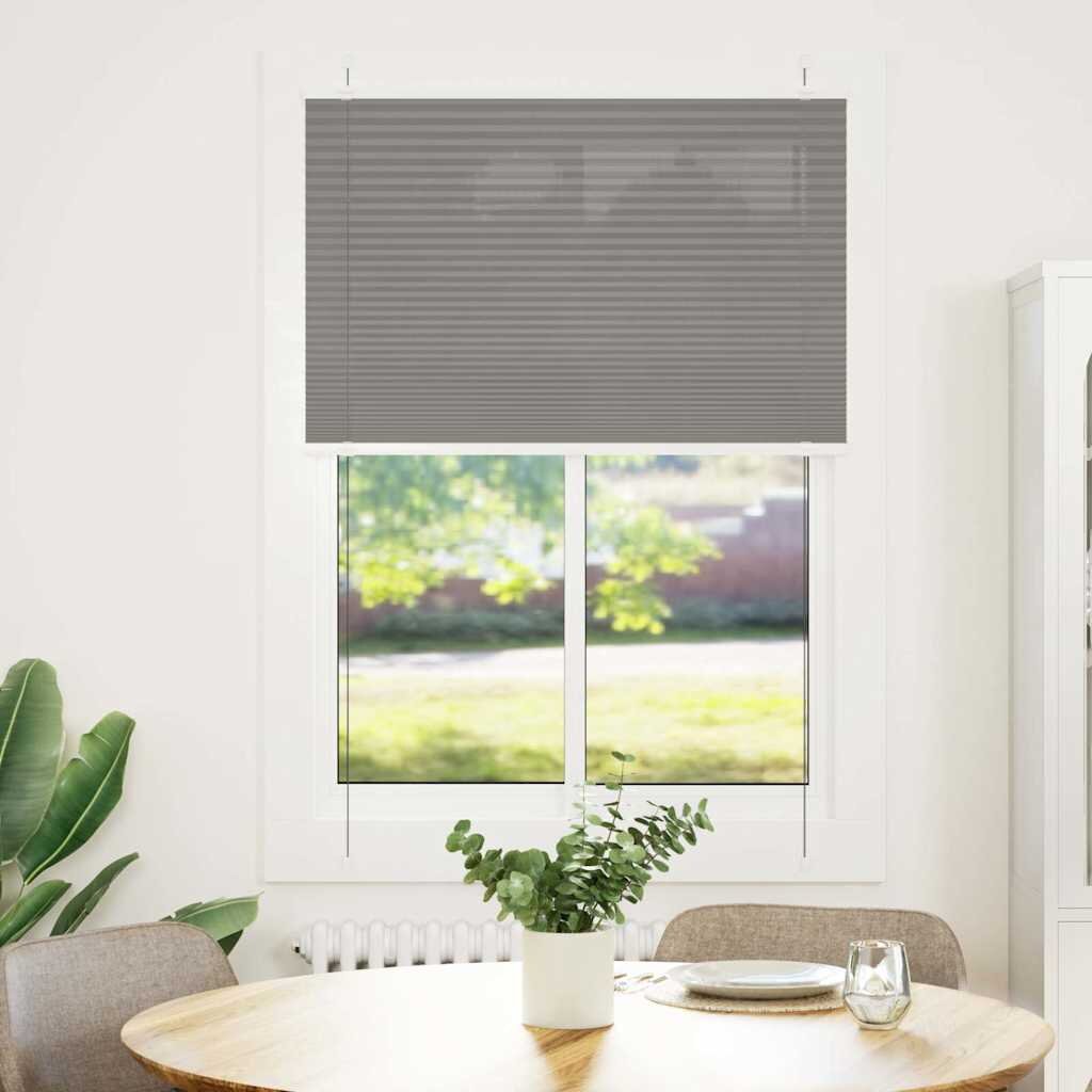 vidaXL Плисирана щора Антрацит 100x100 cm Ширина на плата 994 cm