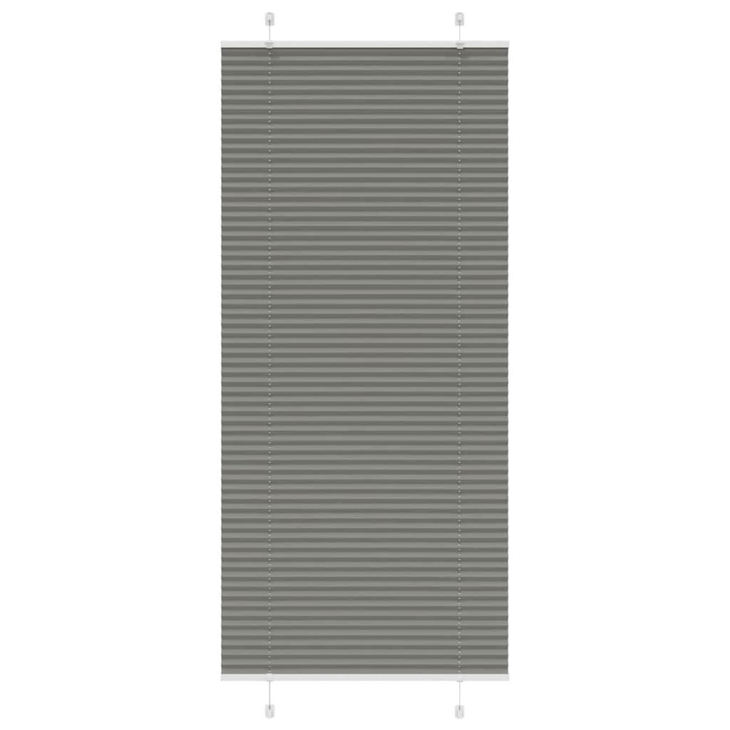 vidaXL Плисирана щора Антрацит 100x200 cm Ширина на плата 994 cm