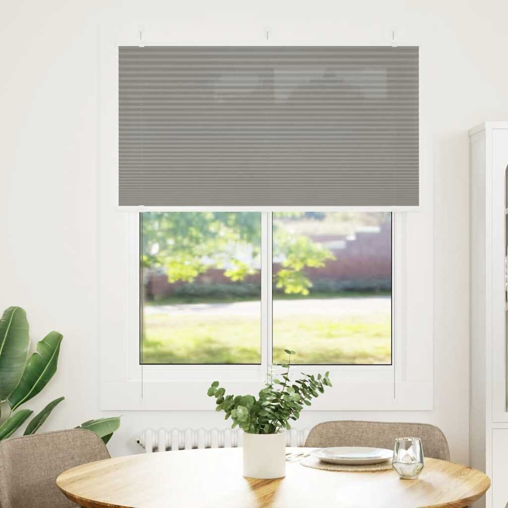 vidaXL Плисирана щора Антрацит 105x100 cm Ширина на плата 1044 cm