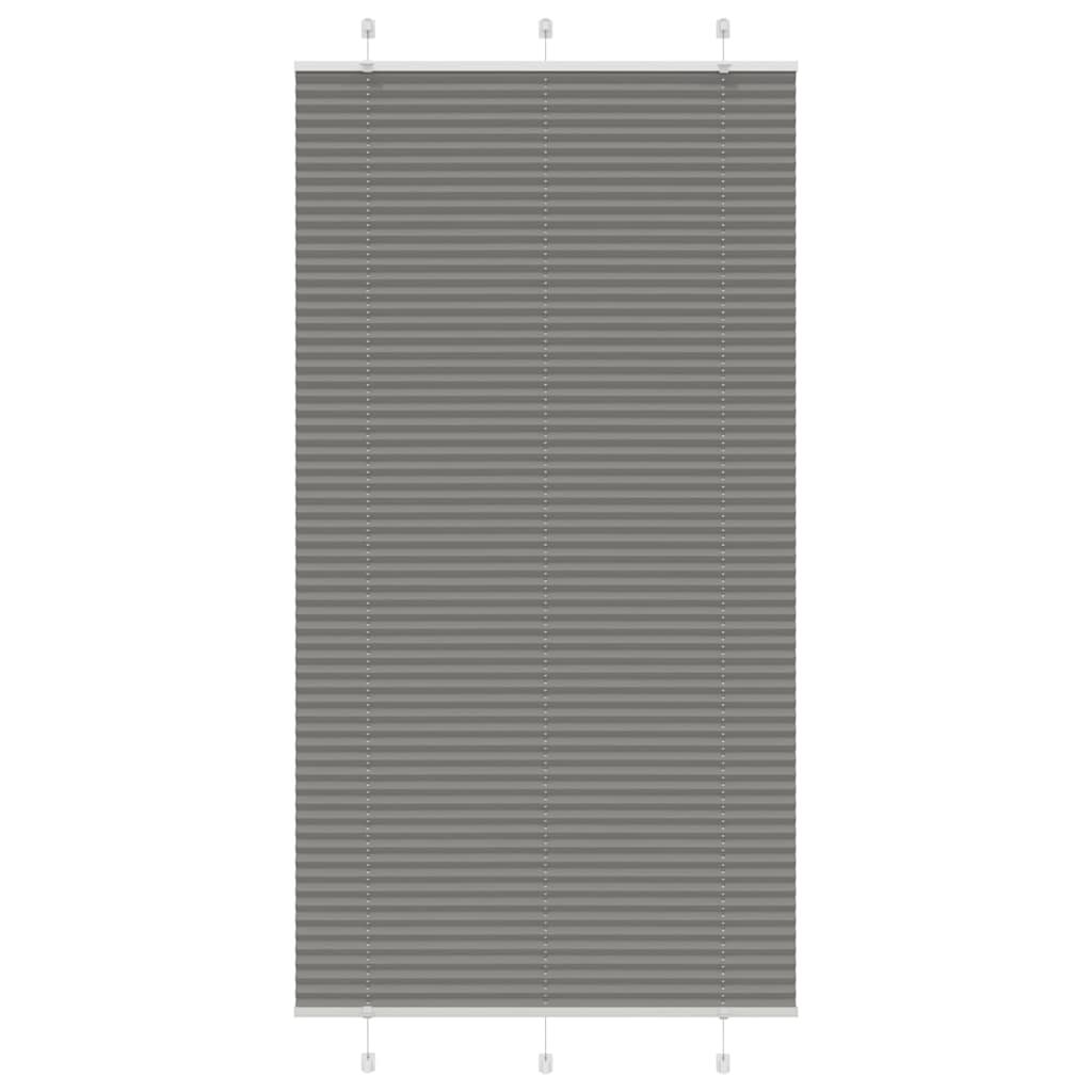vidaXL Плисирана щора Антрацит 105x200 cm Ширина на плата 1044 cm