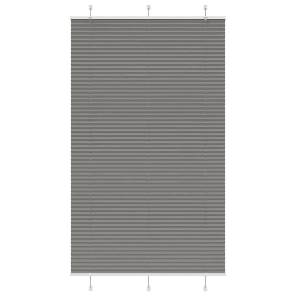 vidaXL Плисирана щора Антрацит 115x200 cm Ширина на плата 1144 cm