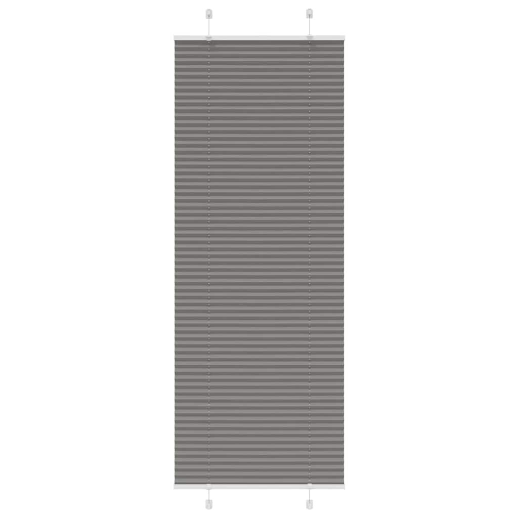 vidaXL Плисирана щора Антрацит 75x200 cm Ширина на плата 744 cm