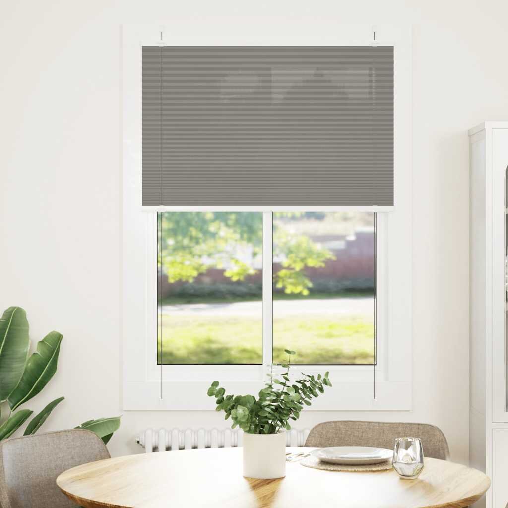 vidaXL Плисирана щора Антрацит 85x100 cm Ширина на плата 844 cm