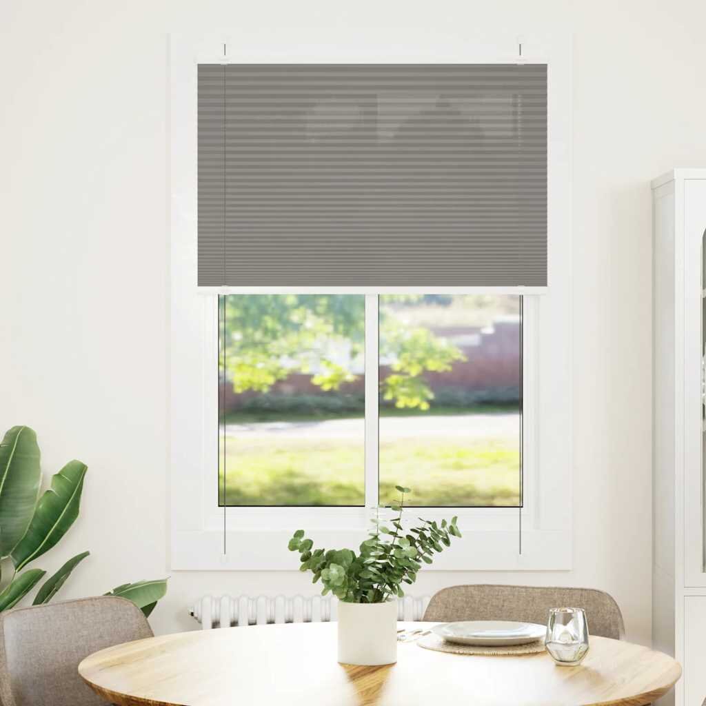 vidaXL Плисирана щора Антрацит 90x100 cm Ширина на плата 894 cm
