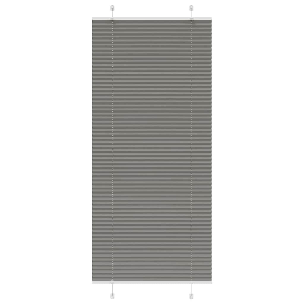 vidaXL Плисирана щора Антрацит 90x200 cm Ширина на плата 894 cm