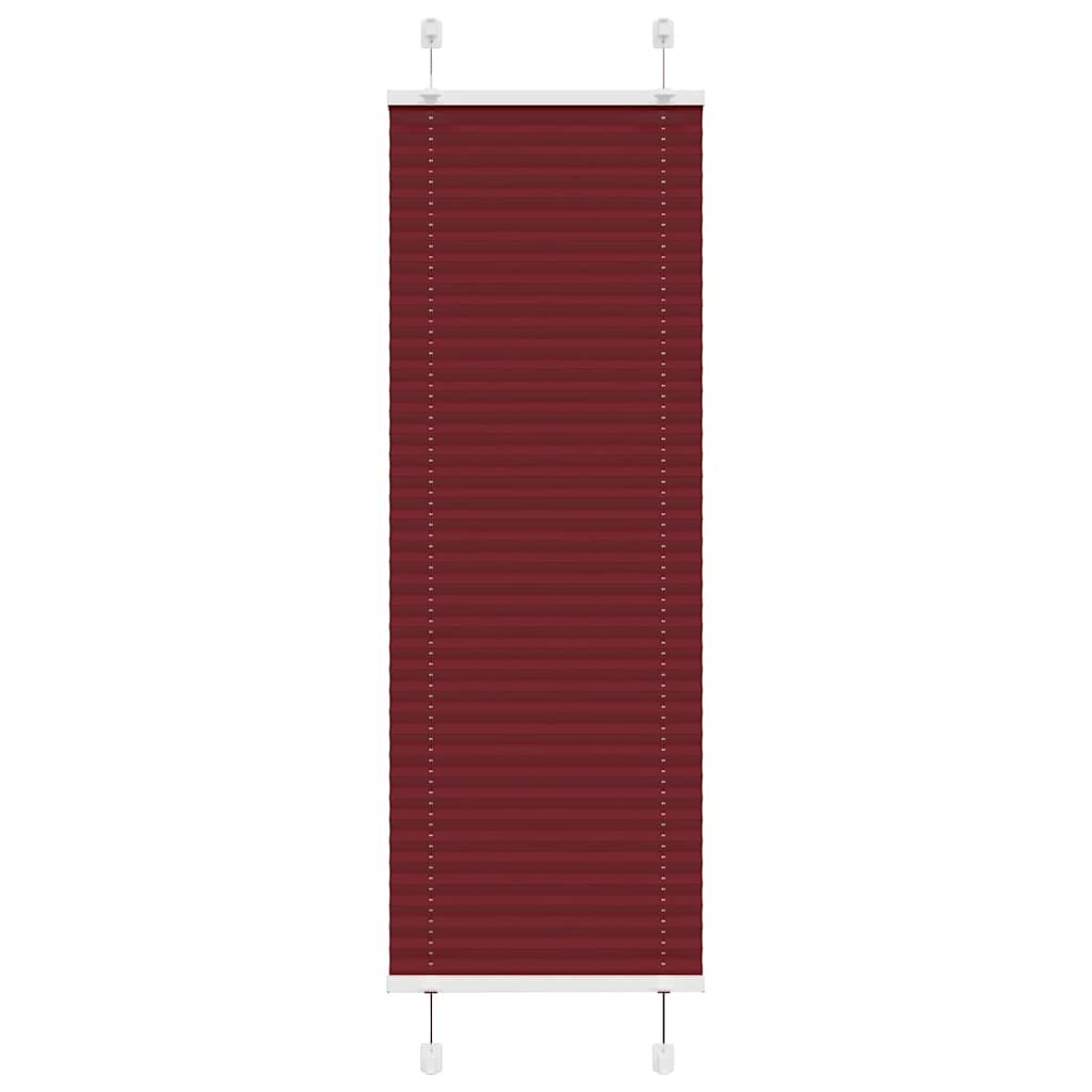 vidaXL Плисирана щора бордо червена 50x150 см ширина на плата 494 см полиестер